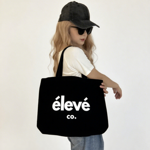 Venta al por mayor Negro <span class=keywords><strong>o</strong></span> beige ASA bolsa de lona impresión personalizada promocional 100% algodón bolsa de mano - Product Image 2