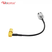 Câble RF coaxial RG174 N femelle vers RP-SMA mâle à angle droit, 50 Ohms, pour antenne, routeur, personnalisable en usine