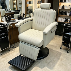 Fauteuil de Barbier Moderne en Cuir avec Rotation à 360 Degrés et Pompe Hydraulique pour Salons de Coiffure et Instituts de Beauté - Mobilier de Salon Commercial - Product Image 2
