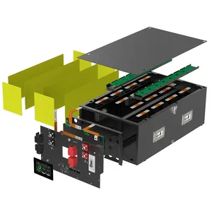 Stock en la UE, Entrega en 3-5 Días DDP, <span class=keywords><strong>HULK</strong></span>, Garantía de 5 Años, Caja de Batería DIY LiFePO4 de 48V/51.2V con BMS, Pantalla LCD, Almacenamiento de Energía Solar 16S - Product Image 4