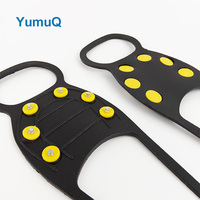 YumuQ Haute Qualité 6 8 Crampons Dents Antidérapants Crampons Escalade Camping Hiver Neige Chaussure Crampons