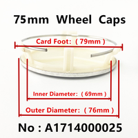 Tapas Centrales para Ruedas de Coche de 55 mm, 56 mm, 63 mm, 65 mm, 66 mm, 70 mm, 75 mm, 76 mm para VW CC Golf Polo Bora JETTA Passat, Accesorios para Tapas de Rueda