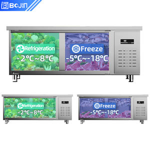 โต๊ะทำงานแช่เย็น <span class=keywords><strong>BoJin</strong></span> 1.2 ม. สแตนเลสสตีล พร้อมไฟ LED ควบคุมอุณหภูมิแบบดิจิตอล -18°C ถึง 0°C ระบบแช่แข็งเร็วทรงพลัง - Product Image 5