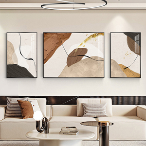 Simplicity Abstract Design Living Room Decoration Triptych <b>Frame</b> <b>Painting</b> Wall Art Crystal Porcelain <b>Painting</b> House Decor Luxury - Product Image 5