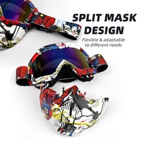 Gafas Deportivas para Motocicleta con Protección Facial y Lentes de PC con Protección UV, Resistentes al Viento, con Marco Completo de TPU, para Hombres y Mujeres, para Ciclismo