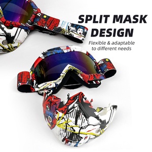 Gafas Deportivas para Motocicleta con Protección Facial y Lentes <span class=keywords><strong>de</strong></span> PC con Protección UV, Resistentes al Viento, con Marco Completo <span class=keywords><strong>de</strong></span> TPU, para Hombres y Mujeres, para Ciclismo - Product Image 2