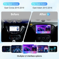 Layar Mobil Android Rhythm 9 Inch IPS Touchscreen 1280x720 HD Carplay BT DIY Upgrade Kit untuk Opel Corsa E 2014-2018