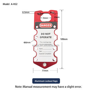 Candado de Seguridad con Clip - Candado LOTO de Aleación de Aluminio Resistente con Etiqueta de Identificación de Riesgos - Product Image 3