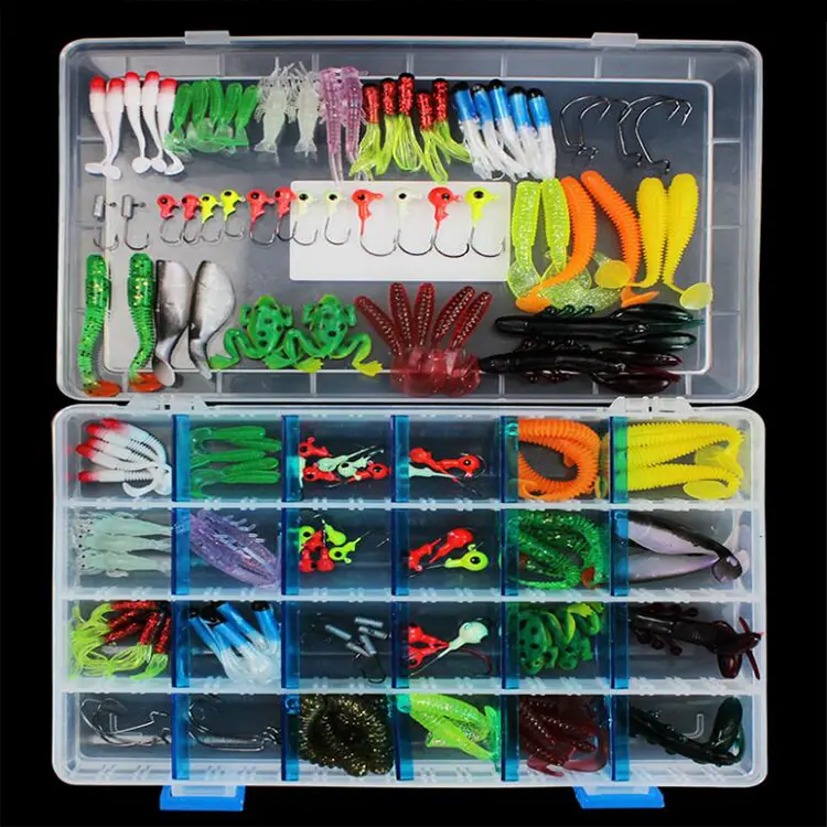 WEIHE 146pcs Fishing Lures Artificial Make Lifelike Frog Bass VIB CrankBait Mix Minnow/Crank Lure Popper lure