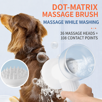 Machine à bulles automatique pour le bain des animaux de compagnie, distributeur de mousse pour shampoing pour chat et chien, brosse de massage en silicone, outil de toilettage SPA pour la maison et le salon d'animaux