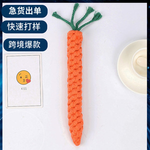 Large <b>Carrot</b> Dog Chew <b>Toy</b> 36cm Orange Rope <b>Toy</b> Durable Pet Chew <b>Toy</b> for Dogs - Product Image 5