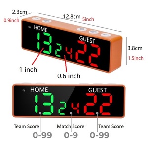 Yizhi Dễ Dàng Để Hoạt Động Nhiều Bóng Thể Thao Điểm Số Giữ Trò Chơi Điểm Nhà Sản Xuất LED <span class=keywords><strong>Mini</strong></span> Kỹ Thuật Số Bảng Điểm Với Được Xây Dựng-Trong Buzzer - Product Image 2