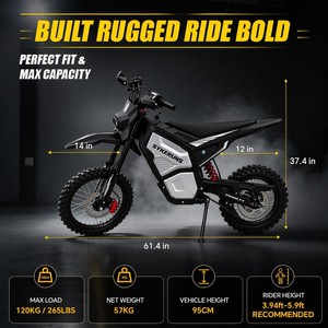 Moto électrique tout-terrain <span class=keywords><strong>X5</strong></span>, vitesse maximale de 44 mph, livraison rapide depuis l'entrepôt américain, idéale pour les aventures hors route, moto électrique tout-terrain - Product Image 5