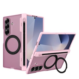 โรงงานฮวนมิน: เคสโทรศัพท์ Samsung Z Fold 7 พร้อมขาตั้งแม่เหล็กและช่องใส่ปากกาแบบสปริง, เคสโทรศัพท์แบบพับได้, สำหรับตลาดต่างประเทศ - Product Image 5