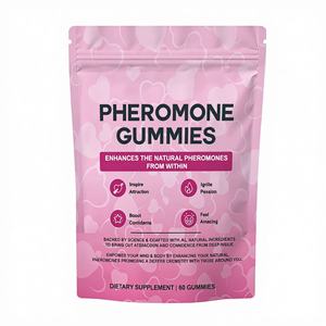 Gummies aux phéromones et à l'orme rouge pour femmes adultes, pour rehausser le charme, favoriser l'équilibre, la confiance et la dynamique sociale, saveur fraise - Product Image 4