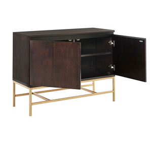 Modern Solid Wood <b>Lighted</b> Accent Cabinet for Bedroom Furniture - Product Image 3