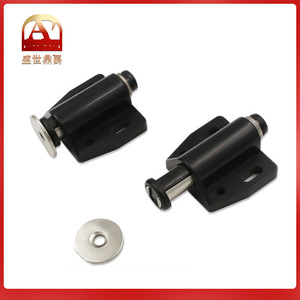 Ato Door Catch Magnetic <b>Rebound</b> Black Plastic 201 Round Iron Sheet Minimalist Design For Cabinet Drawer Closet - Product Image 5