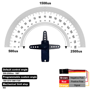 PTK 7462W MG 9g Servo impermeabile con ingranaggi in metallo-Robot-ala fissa-Servo digitale 180 ° - Product Image 6