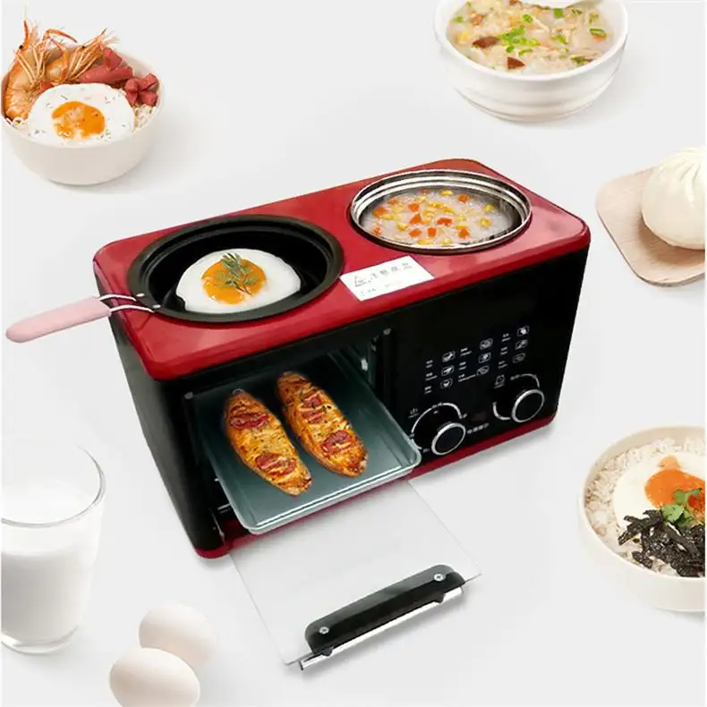 3 in 1 Multifunctional, Electric Household Breakfast Machine 9L Oven/