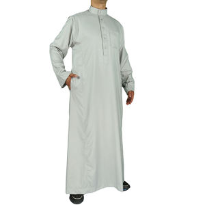 ثوب رجل موسلين على الطراز السعودي ، أحدث تصميم صيفي رائج البيع - Product Image 3