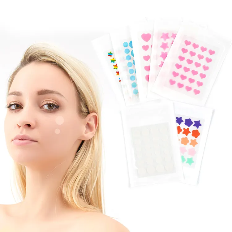 Gezicht Huid Acne Behandeling Hydrocolloïde Schattige Ster Puistje Patches