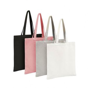 Eco-Friendly Cotton <b>Canvas</b> <b>Tote</b> Bags with Rope Handles Custom Printed Sublimation Blanks Fashion Style for Wholesale - Product Image 1