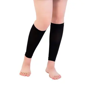 Solide Farbe Beinbezüge Lauf-Sportsocken Wettkampf Fußballsocken Outdoor-Sport Kalbsammelsärmel