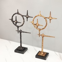 Ornement Artistique Rétro Abstrait en Métal, Cercle Étoilé, Style Européen, Thème Animalier, pour Salon, Entrée, Gîte, Décoration Intérieure