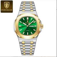 Montre carrée unisexe de luxe à quartz en alliage, bracelet en acier inoxydable lumineux, étanche et tendance