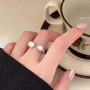 Silver Ruitai S925 Sterling Silver Geometric <b>Ring</b> Open Design Unisex Fashion Jewelry Gift - Product Image 3