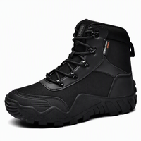 Bottes tactiques pour hommes, tige en daim, semelle intermédiaire en caoutchouc, doublure en mesh, semelle épaisse, résistantes à l'usure, antidérapantes, chaussures d'entraînement en plein air