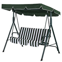 Balançoire de jardin 3 places de luxe moderne pour adultes, chaises d'extérieur, patio, plage, hamac en métal, chaise balançoire avec auvent
