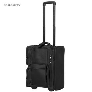 Büyük seyahat makyaj arabası saklama kutusu haddeleme kozmetik kutusu çoklu bölmeler ile - Product Image 4