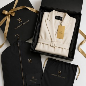 Ensemble tailleur trois pièces pour <span class=keywords><strong>femme</strong></span>, blazer oversize, <span class=keywords><strong>pantalon</strong></span> large avec ceinture, formel, ivoire, blanc cassé, sur mesure, Jinyuan - Product Image 6