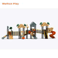Nouvelle Conception 2026 : Toboggan en Plastique pour Maison dans les Arbres, Équipement de Jeux Thème Forêt en Métal pour Parc d'Attractions, Ensemble de Jeux pour Enfants
