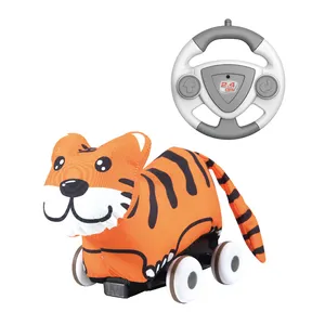 QS 2.4G 원격 제어 소프트 스폰지 차량 4WD 무료 휠 관성 RC 동물 장난감 자동차 어린이 선물