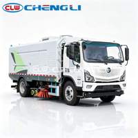 Camion balayeuse routière électrique pure Foton 12 tonnes, batterie CATL 162 kWh, lavage et balayage tout-en-un pour le nettoyage des routes