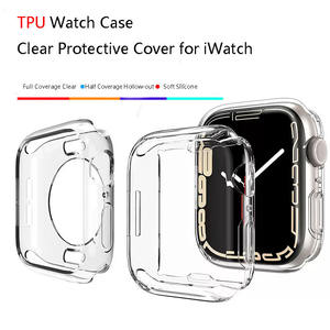 Étui de montre de luxe transparent TUP pour <span class=keywords><strong>Watch</strong></span> Series 10/9/8/<span class=keywords><strong>SE</strong></span>, <span class=keywords><strong>coque</strong></span> de protection souple à couverture intégrale S10/S9/S8, antichoc - Product Image 2