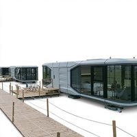 Capsule spatiale habitable prête à l'emploi, maison mobile, hôtel conteneur, maisons conteneurs haut de gamme pour hôtels et résidences