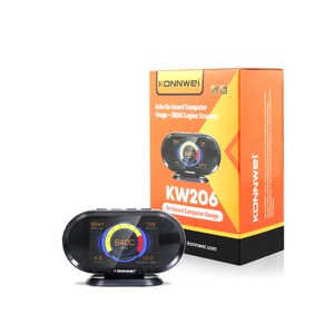 Anh Tây Ban Nha HUD Xe đo konnwei kw206 OBD2 có thể động cơ Hệ thống lỗi mã Scanner - Product Image 1