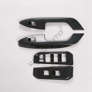 Cache-interrupteur de lève-vitre WZXD motif fibre de carbone, amélioration intérieure, accessoires auto pour Land Cruiser LC300 2022 2023 - Product Image 4