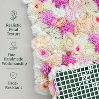 Panel de Flores Artificiales Multicolor al por Mayor, Pared de Flores de Seda de Rosa y Peonía para Fondo de Boda, Fiesta, Cabina de Fotos, Eventos y Decoración del Hogar