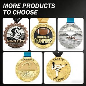 Medalla de Taekwondo de Aleación de Zinc con Recubrimiento de Latón Antiguo, Fundición a Presión, Multielementos, Esmaltada, para Competición Deportiva, Entrega Rápida - Product Image 4