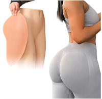 Coussinets auto-adhésifs en silicone sans couture à taille haute, épais, pour l'augmentation des fesses, le remodelage du ventre et la protection du coccyx