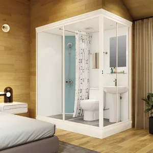 工厂销售豪华预制浴室单元便携式淋浴厕所一体机便携式浴室模块化吊舱现代设计