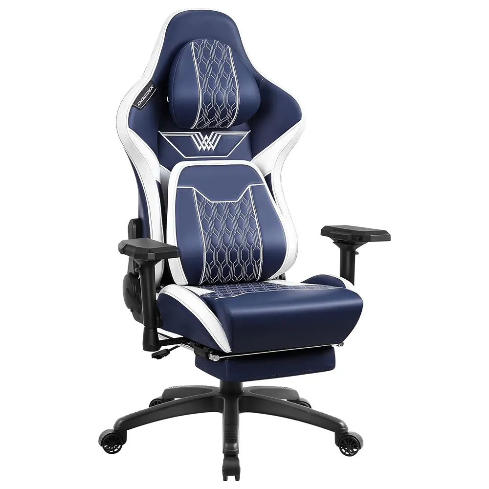Big Tall Game Chair Footrest High Back Ergonomic Office Chair Comfortable Headrest Lumbar Support Armrests Computer Chair Adults