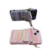 Nouvelle conception personnalisée pour coque de téléphone portable, cordon en tissu de coton, étui de téléphone tissé de luxe, imperméable, antichoc, givrage
