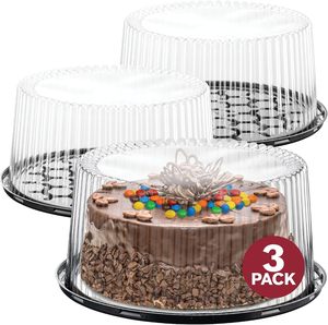 Wholesale <b>Cupcake</b> Muffin <b>Case</b> Domes Clear Plastic Round Cake Box Clear Cake Packaging Box - Product Image 3