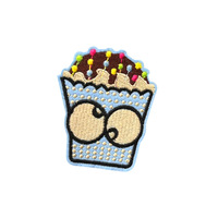 Patchs brodés personnalisés crème glacée, appliques thermocollantes DIY pour vêtements, sacs, chapeaux, badges – Fournisseur OEM