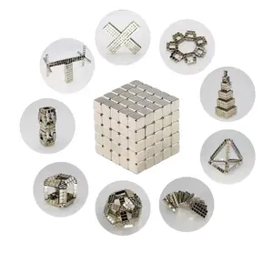 Nickel Magnetic Materials Square Fridge Magnet Strong Square Magnet Motor Nickel-Plated Cube Magnets